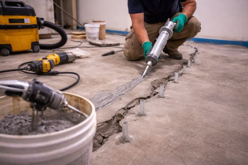 Cracked Basement Floor Repair in Arlington, TX