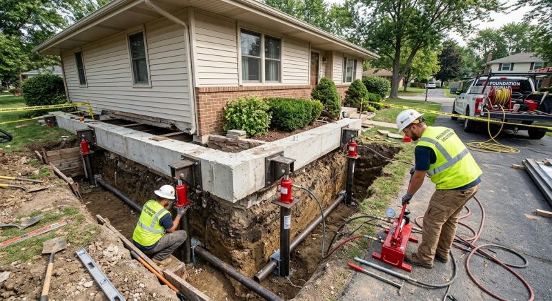 Foundation Jacking in Lancaster, TX