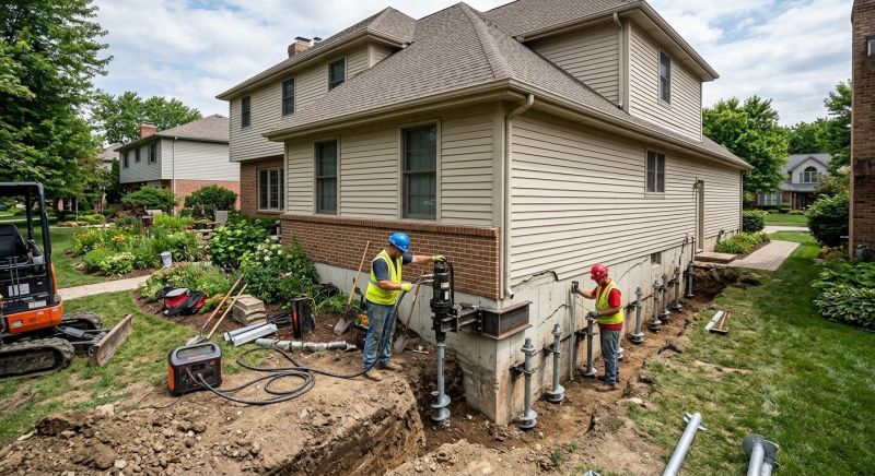 Helical Pile Installation in Arlington, TX