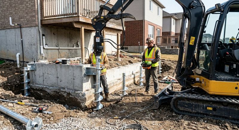 Helical Pile Installation in Arlington, TX