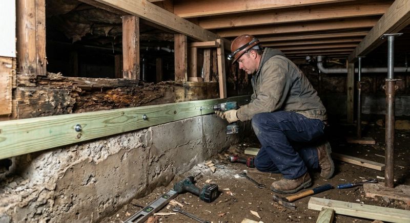 Sinking Foundation Repair in Denton County, TX
